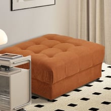 Bettina Corduroy Velvet Ottoman